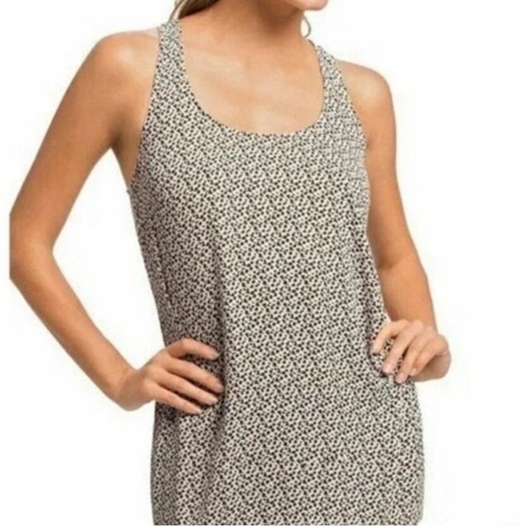 CAbi Tops - CAbi Black and White Leopard Print Racerback Tank Top, Size S